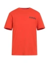 Napapijri Man T-shirt Orange Size L Cotton, Elastane In Orange