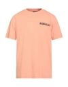 Napapijri Man T-shirt Salmon Pink Size L Cotton