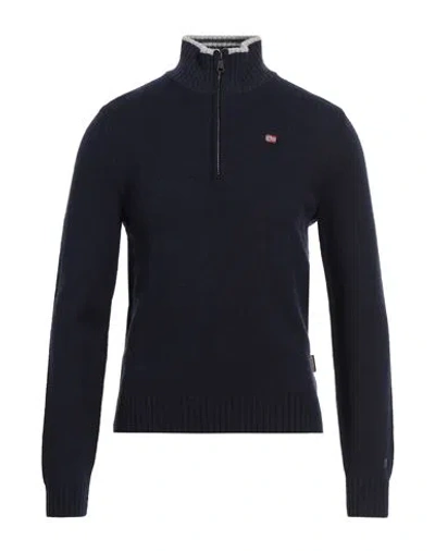 Napapijri Man Turtleneck Navy Size L Lambswool, Polyamide