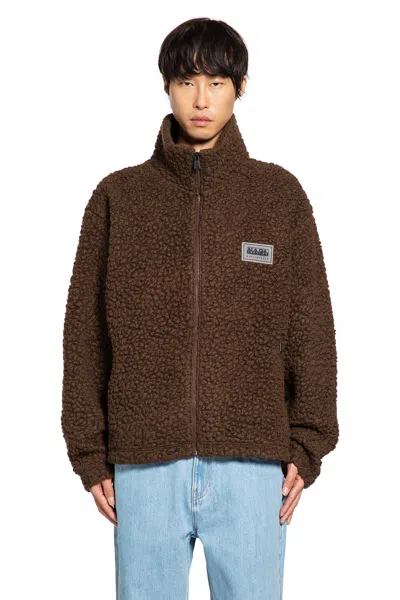 Napapijri Martine Rose T-emin Wool Fleece Jacket In Brown