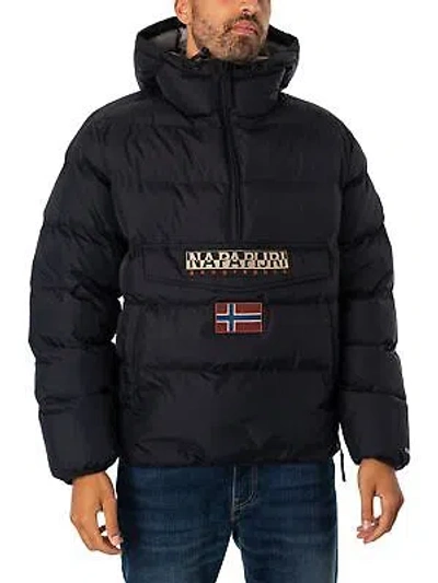 Pre-owned Napapijri Men's Rainforest Puffer Jacket, Black