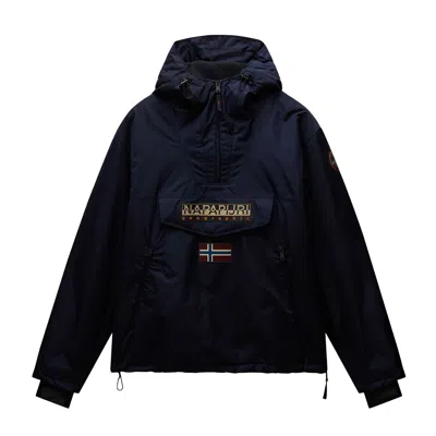 Pre-owned Napapijri Mens Rainforest Next Jacket (marine) In Blue