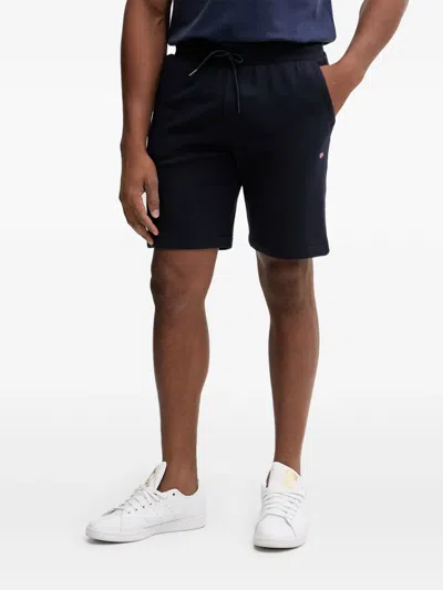 Napapijri Nalis Logo-embroidered Track Shorts In Blue