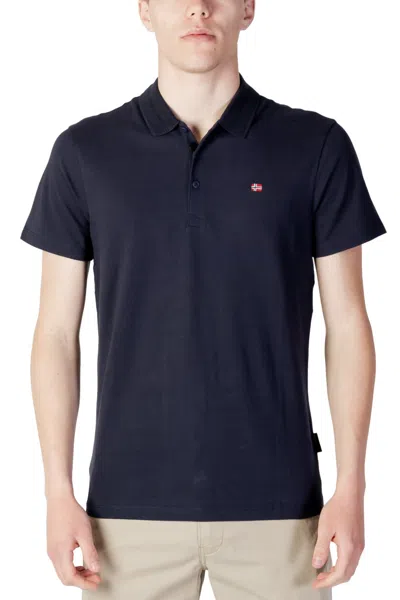 Napapijri Navy Blue Logo Polos