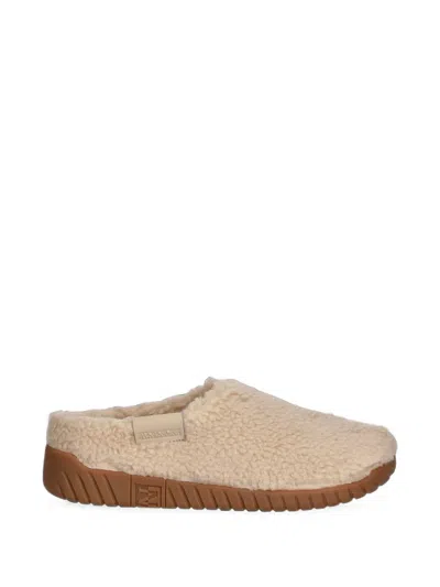 Napapijri Noreg Curly Fleece-texture Slippers In White