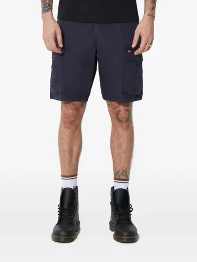 Napapijri Noto Logo-patch Cargo Shorts In Blue
