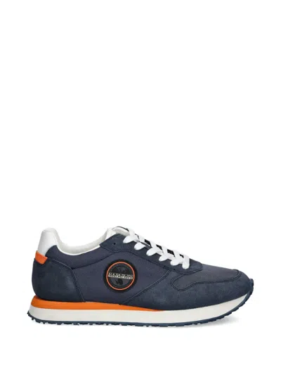 Napapijri Nova Logo-patch Sneakers In Blue