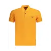 Napapijri Orange Cotton Men Polo Shirt In Yellow
