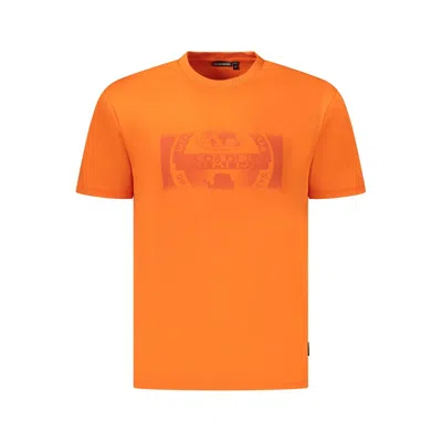 Napapijri Orange Cotton Men T-shirt