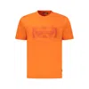Napapijri Orange Cotton Men T-shirt In Orange