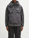 Napapijri Logo-print Layered Jacket In Grey