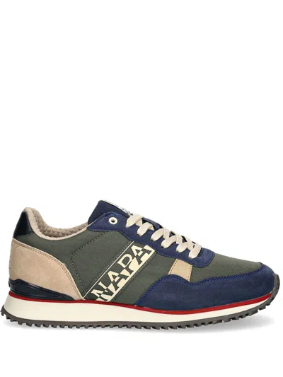 Napapijri Panelled Sneakers In Blue
