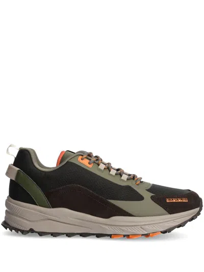 Napapijri Panelled Sneakers In Green