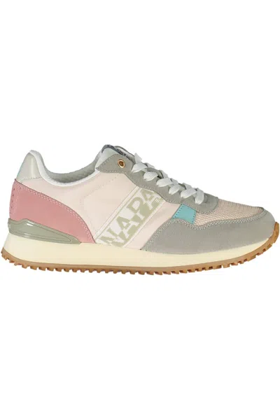 Napapijri Pink Polyester Sneaker In Multi