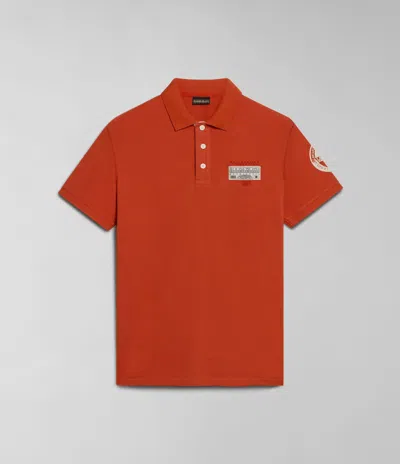 Napapijri Polo Man  E-amundsen Np0a4h6a A621 Orange Burnt