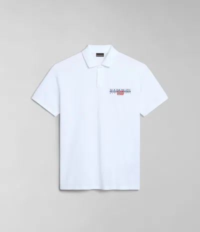 Napapijri Polo Man  E-aylmer Np0a4htn 002 Bright White In Multi
