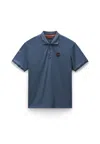 Napapijri Polo Man  E-badge Np0a4ida G1y1 Stormy Weat In Blue