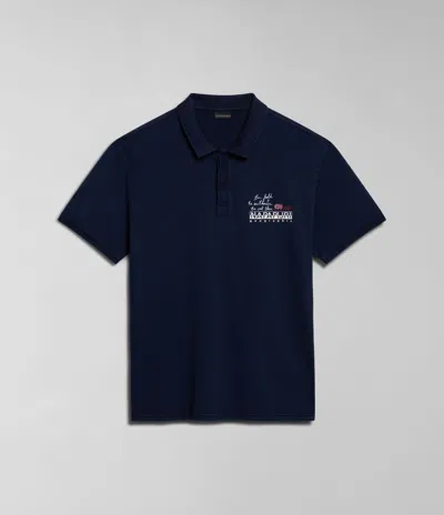 Napapijri Polo Man  E-colville Np0a4hpx 176 Marine Blue
