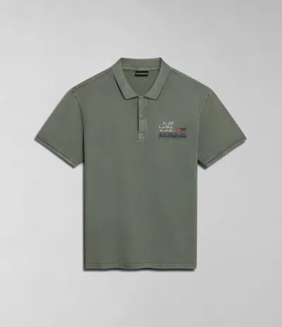 Napapijri Polo Man  E-colville Np0a4hpx Gae Green Lichen