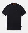 Napapijri Polo Man  E-rhemes Np0a4g2k 176 Marine Blue In Black