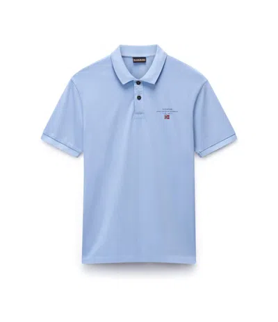 Napapijri Polo Man  Elbas 4 Jersey - Np0a4gb4 I831 Soft Chambr In Blue