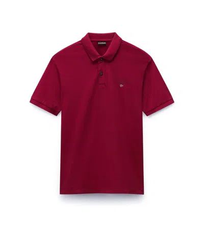 Napapijri Polo Man  Elbas 4 Jersey - Np0a4gb4 R1e1 ♪ In Red