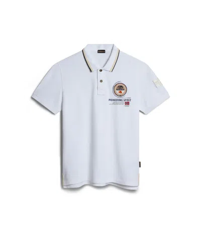 Napapijri Polo Man  Gandy 4 - Np0a4h8r 0021 Bright White
