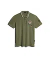 Napapijri Polo Man  Gandy 4 - Np0a4h8r Gae1 Green Lichen In Green