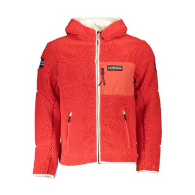 Napapijri Polyester Men's Jacket In Red