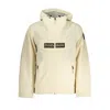 Napapijri Chic Beige Hooded Sports Jacket In Yellow