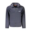 Napapijri Blue Polyester Men Jacket In Gray