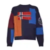 Napapijri Pullover Patchwork In Multicolored Wool In Multi