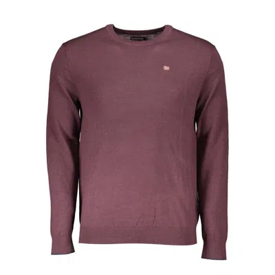 Napapijri Purple Wool Sweater In Brown