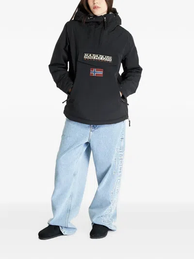 Napapijri Rainforest Logo-patch Jacket In Blue
