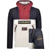 Napapijri Rainforest Windbreaker Jacket Cream In Blue