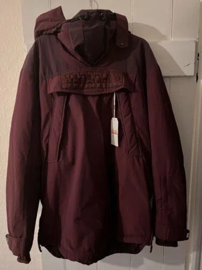 Pre-owned Napapijri Rare Napa-martin Rose X  Raindoo Heavy Jacket In Red