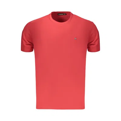 Napapijri Logo-embroidered T-shirt In Red