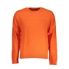 Napapijri Pink Long Sleeve Crew Neck Cotton Sweater In Orange