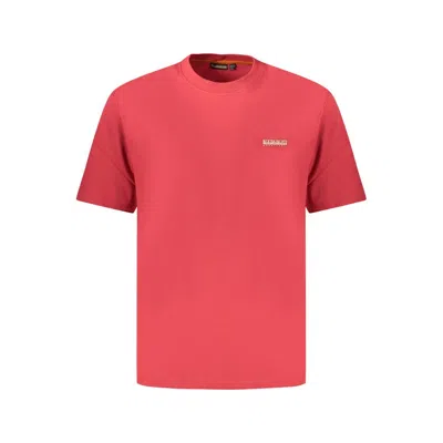 Napapijri Red Cotton T-shirt In Pink