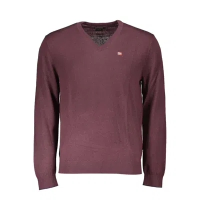 Napapijri Red Wool Sweater In Brown