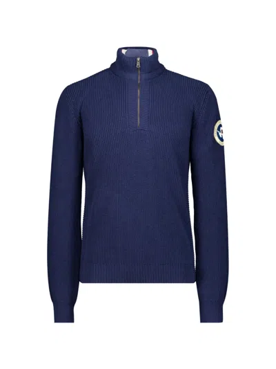 Napapijri Ribbed-knit Sweater In Blue