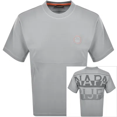 Napapijri S Anghiari T Shirt Ultimate Grey
