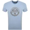 Napapijri S Bollo T Shirt Blue In Blue