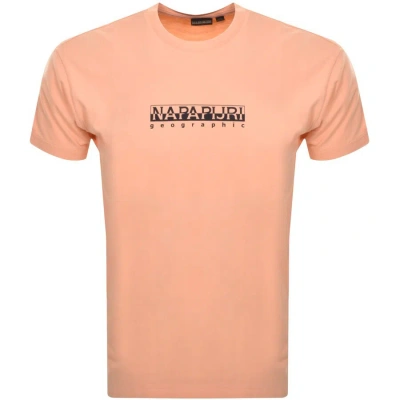 Napapijri S Box Short Sleeve T Shirt Orange