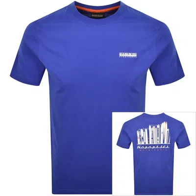 Napapijri S-guide T Shirt Royal Blue