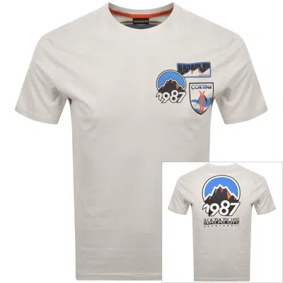 Napapijri S-montepiana T Shirt Beige In Neutral