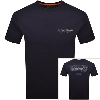 Napapijri S-turrach T Shirt Navy In Blue