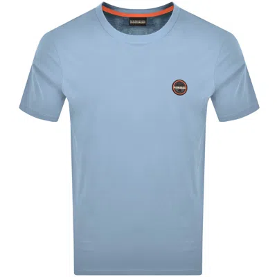 Napapijri Salis Logo T Shirt Blue