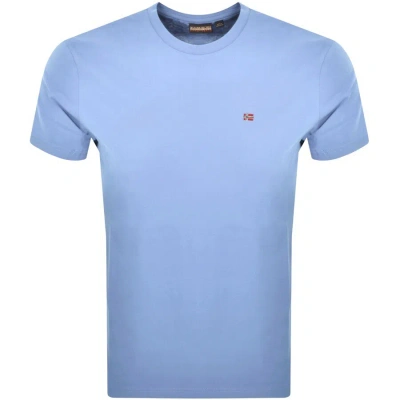 Napapijri Salis Logo T Shirt Blue