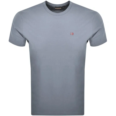 Napapijri Salis Logo T Shirt Grey